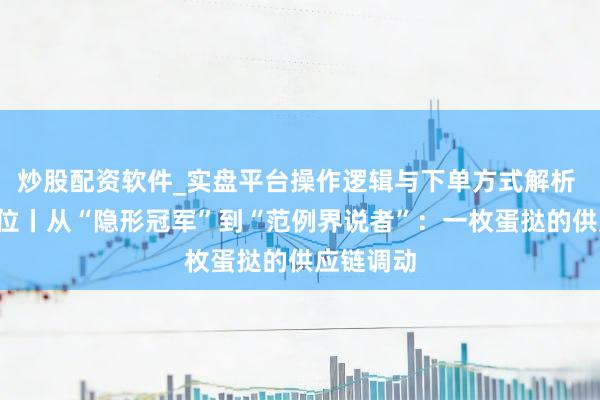 炒股配资软件_实盘平台操作逻辑与下单方式解析 新耗尽C位丨从“隐形冠军”到“范例界说者”：一枚蛋挞的供应链调动