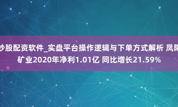 炒股配资软件_实盘平台操作逻辑与下单方式解析 凤阳矿业2020年净利1.01亿 同比增长21.59%